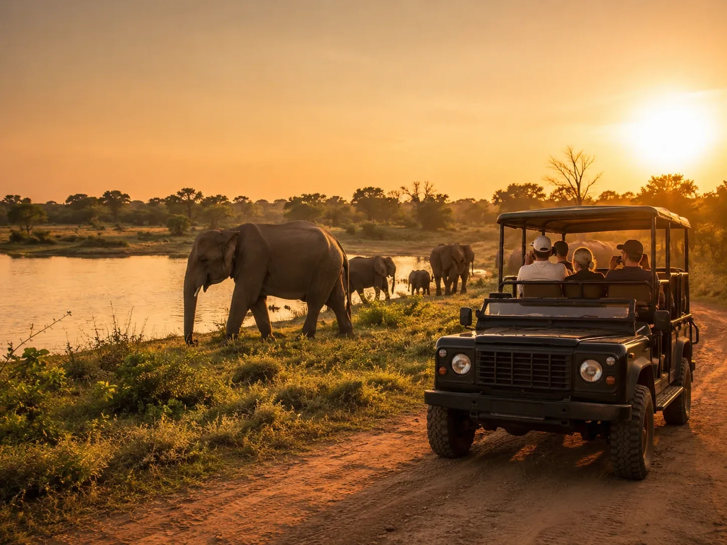 Sri Lanka safari landscape with wildlife for a guided safari tour